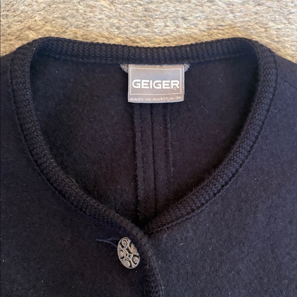 Vintage Geiger Women's Boiled Wool Jacket made in Austria size 36 - Picture 4 of 7